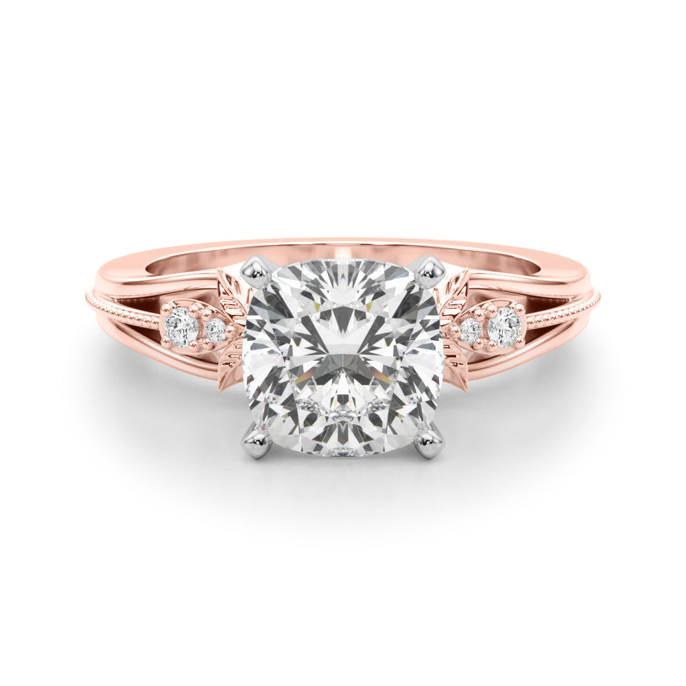 Devoted Center Oval Diamond Engagement Ring â€” 10K/14K Gold & Platinum