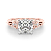 Devoted Center Oval Diamond Engagement Ring â€” 10K/14K Gold & Platinum