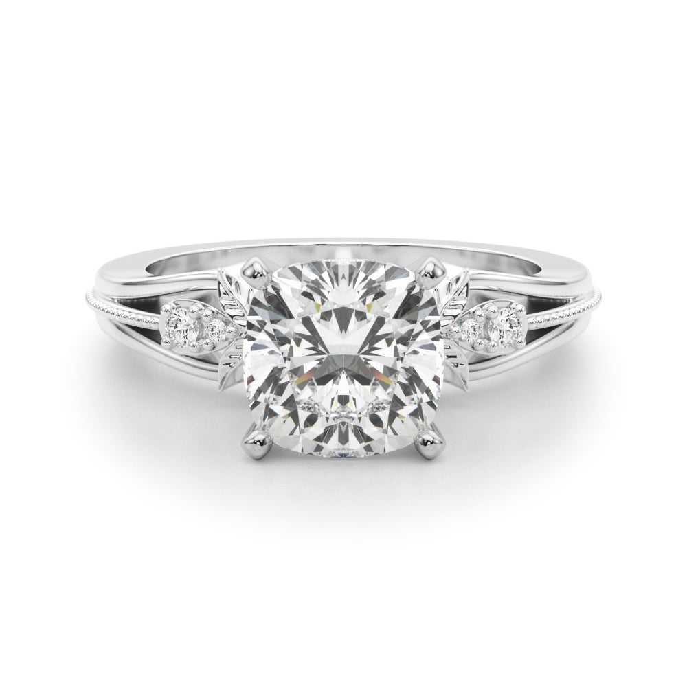 Devoted Center Oval Diamond Engagement Ring â€” 10K/14K Gold & Platinum