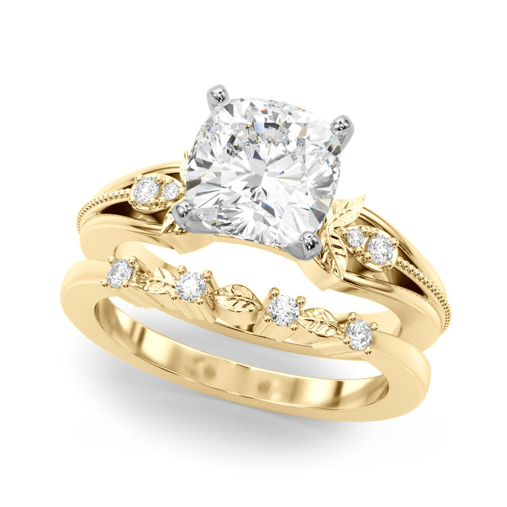 Devoted Center Oval Diamond Engagement Ring â€” 10K/14K Gold & Platinum