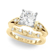 Devoted Center Oval Diamond Engagement Ring â€” 10K/14K Gold & Platinum