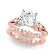 Devoted Center Oval Diamond Engagement Ring â€” 10K/14K Gold & Platinum