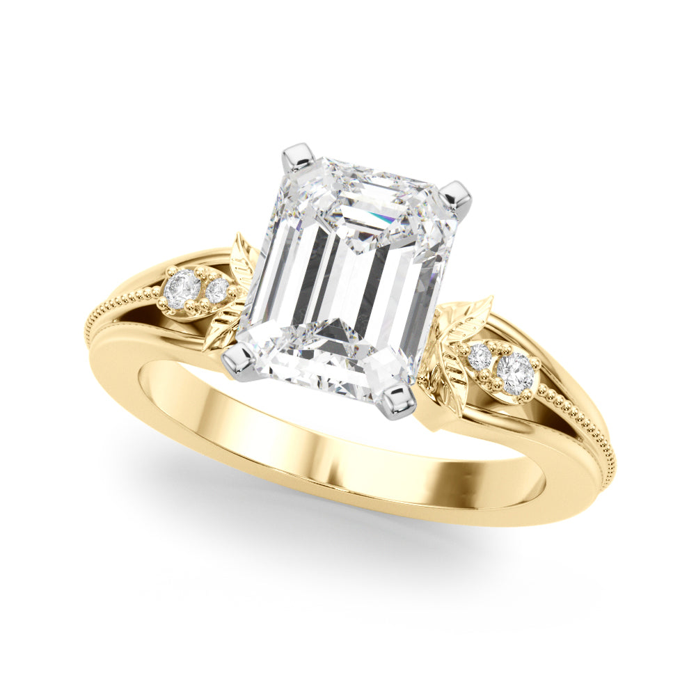 Devoted Center Oval Diamond Engagement Ring â€” 10K/14K Gold & Platinum