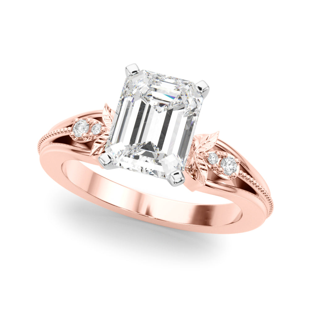 Devoted Center Oval Diamond Engagement Ring â€” 10K/14K Gold & Platinum