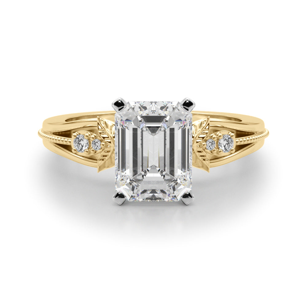 Devoted Center Oval Diamond Engagement Ring â€” 10K/14K Gold & Platinum