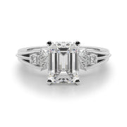 Devoted Center Oval Diamond Engagement Ring â€” 10K/14K Gold & Platinum
