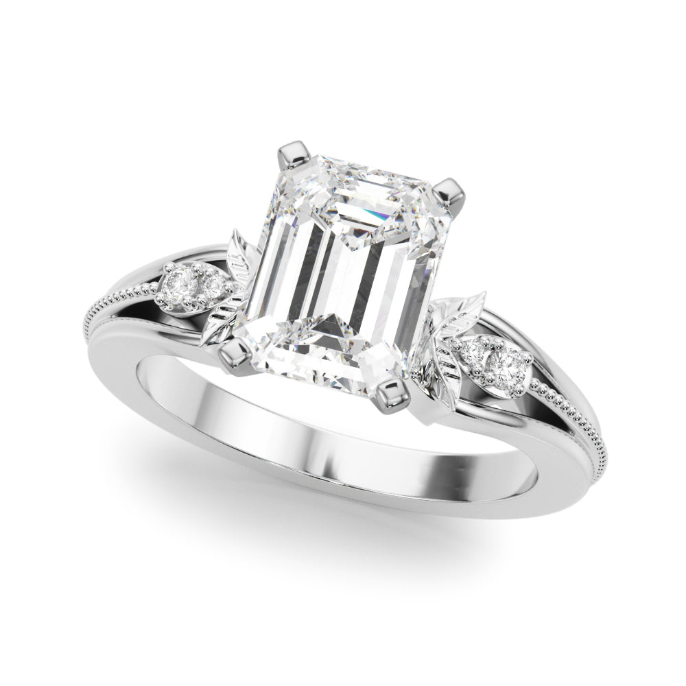Devoted Center Oval Diamond Engagement Ring â€” 10K/14K Gold & Platinum