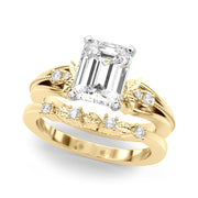 Devoted Center Oval Diamond Engagement Ring â€” 10K/14K Gold & Platinum