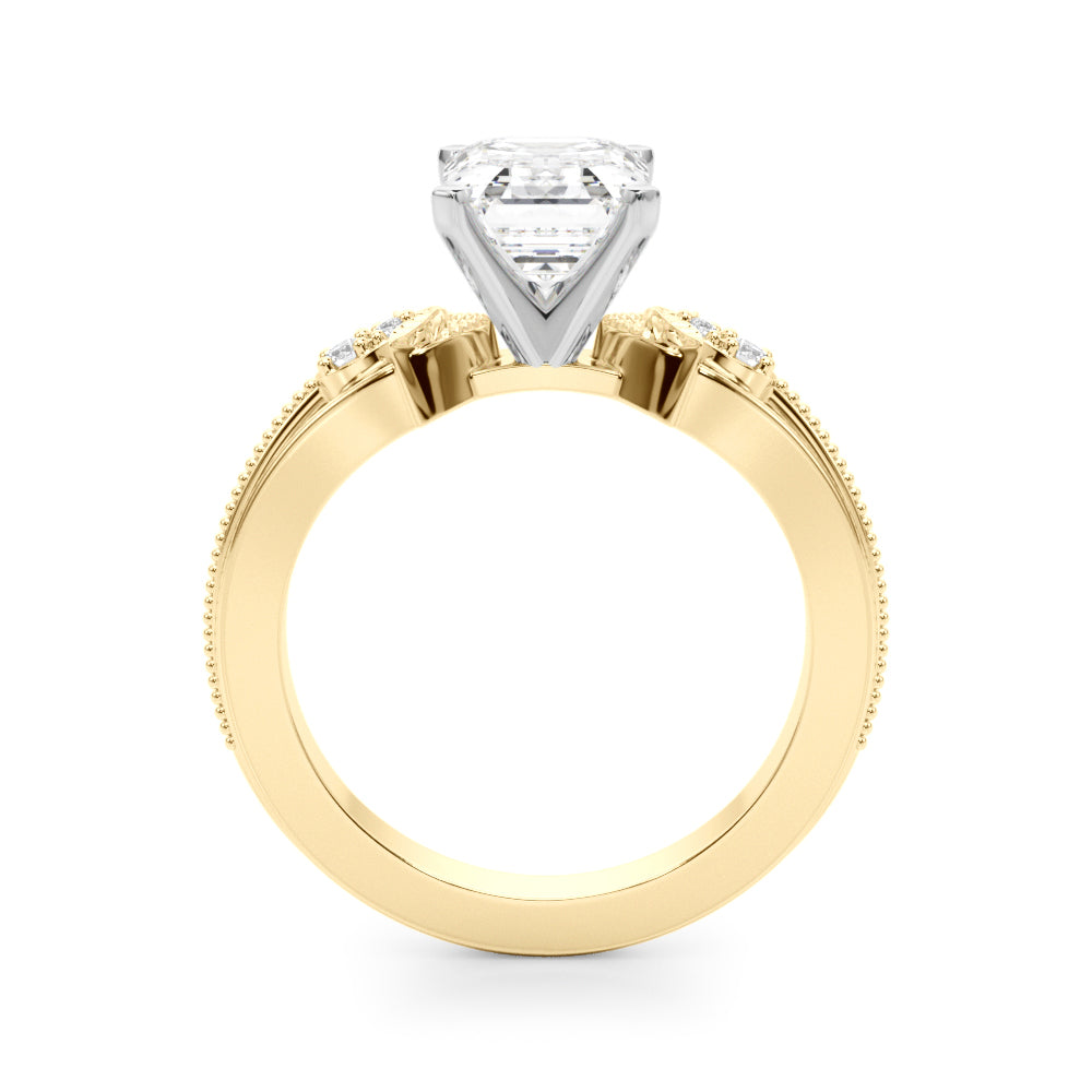 Devoted Center Oval Diamond Engagement Ring â€” 10K/14K Gold & Platinum