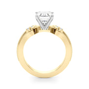 Devoted Center Oval Diamond Engagement Ring â€” 10K/14K Gold & Platinum