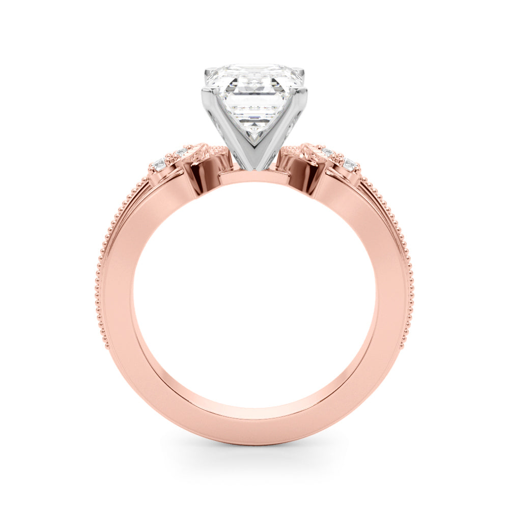 Devoted Center Oval Diamond Engagement Ring â€” 10K/14K Gold & Platinum