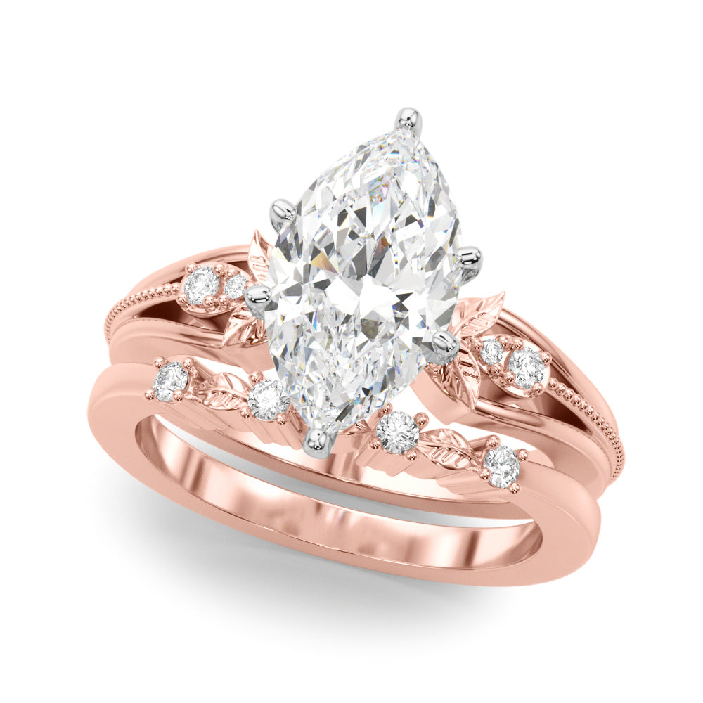 Devoted Center Oval Diamond Engagement Ring â€” 10K/14K Gold & Platinum