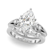 Devoted Center Oval Diamond Engagement Ring â€” 10K/14K Gold & Platinum