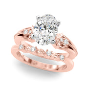 Devoted Center Oval Diamond Engagement Ring â€” 10K/14K Gold & Platinum