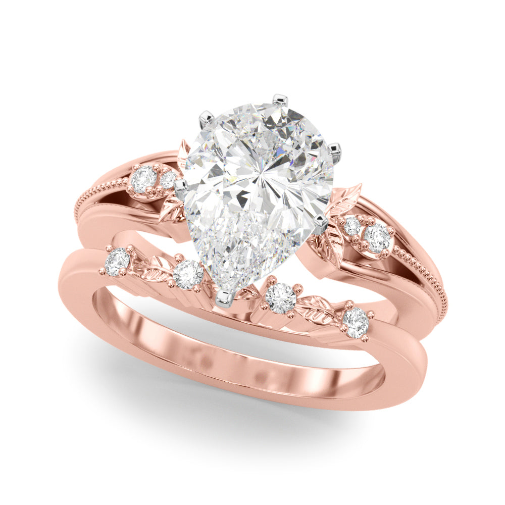 Devoted Center Oval Diamond Engagement Ring â€” 10K/14K Gold & Platinum