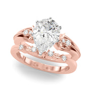 Devoted Center Oval Diamond Engagement Ring â€” 10K/14K Gold & Platinum