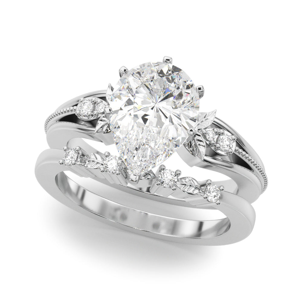 Devoted Center Oval Diamond Engagement Ring â€” 10K/14K Gold & Platinum