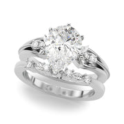 Devoted Center Oval Diamond Engagement Ring â€” 10K/14K Gold & Platinum