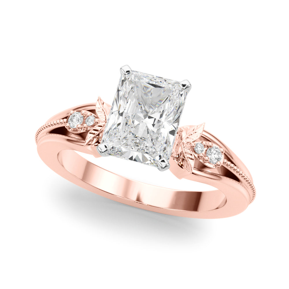 Devoted Center Oval Diamond Engagement Ring â€” 10K/14K Gold & Platinum