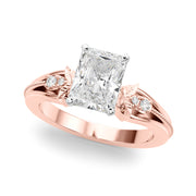 Devoted Center Oval Diamond Engagement Ring â€” 10K/14K Gold & Platinum
