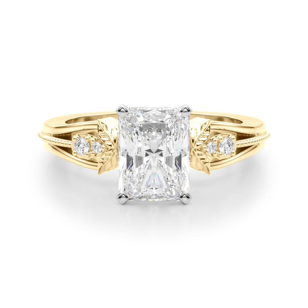 Devoted Center Oval Diamond Engagement Ring â€” 10K/14K Gold & Platinum