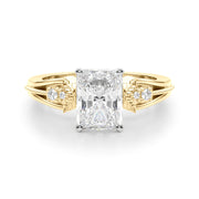 Devoted Center Oval Diamond Engagement Ring â€” 10K/14K Gold & Platinum