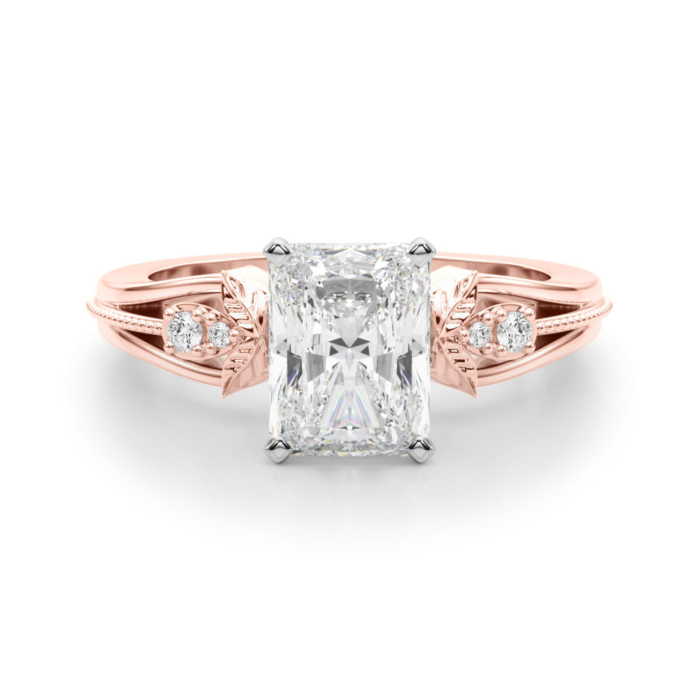 Devoted Center Oval Diamond Engagement Ring â€” 10K/14K Gold & Platinum