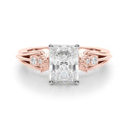 Devoted Center Oval Diamond Engagement Ring â€” 10K/14K Gold & Platinum
