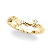 Accented Nature-Inspired Half Eternity Ring in 10K/14K gold and platinum with certified lab-grown or natural diamonds