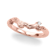 Accented Nature-Inspired Half Eternity Ring in Gold & Platinum
