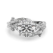 Cherished Center Round Diamond Engagement Ring â€” 10K/14K Gold & Platinum