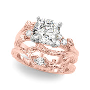 Cherished Center Round Diamond Engagement Ring â€” 10K/14K Gold & Platinum