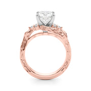 Cherished Center Round Diamond Engagement Ring â€” 10K/14K Gold & Platinum