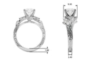 Cherished Center Round Diamond Engagement Ring â€” 10K/14K Gold & Platinum