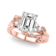 Cherished Center Round Diamond Engagement Ring â€” 10K/14K Gold & Platinum