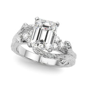 Cherished Center Round Diamond Engagement Ring â€” 10K/14K Gold & Platinum