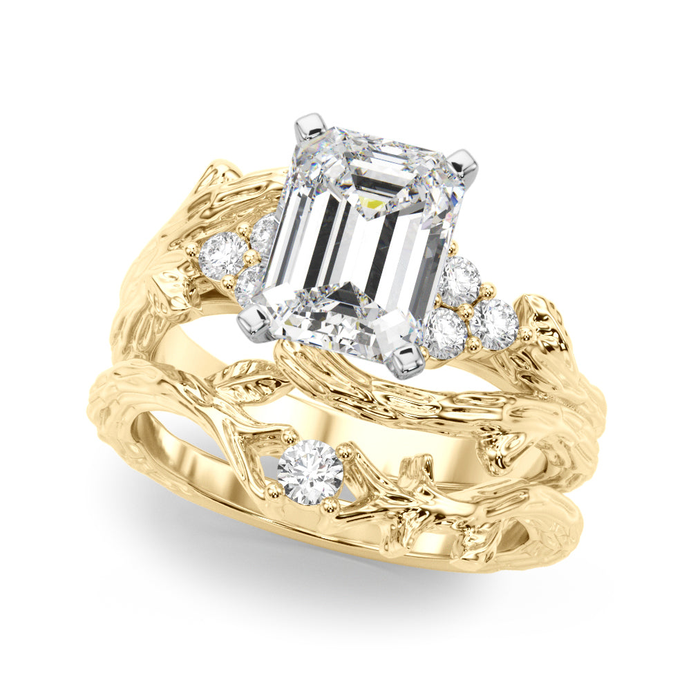Cherished Center Round Diamond Engagement Ring â€” 10K/14K Gold & Platinum
