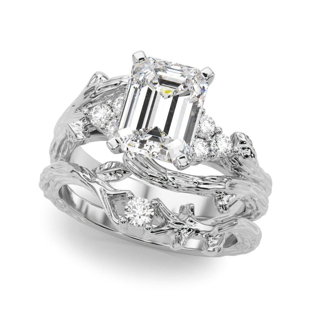 Cherished Center Round Diamond Engagement Ring â€” 10K/14K Gold & Platinum