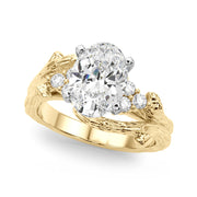 Cherished Center Round Diamond Engagement Ring â€” 10K/14K Gold & Platinum