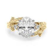 Cherished Center Round Diamond Engagement Ring â€” 10K/14K Gold & Platinum