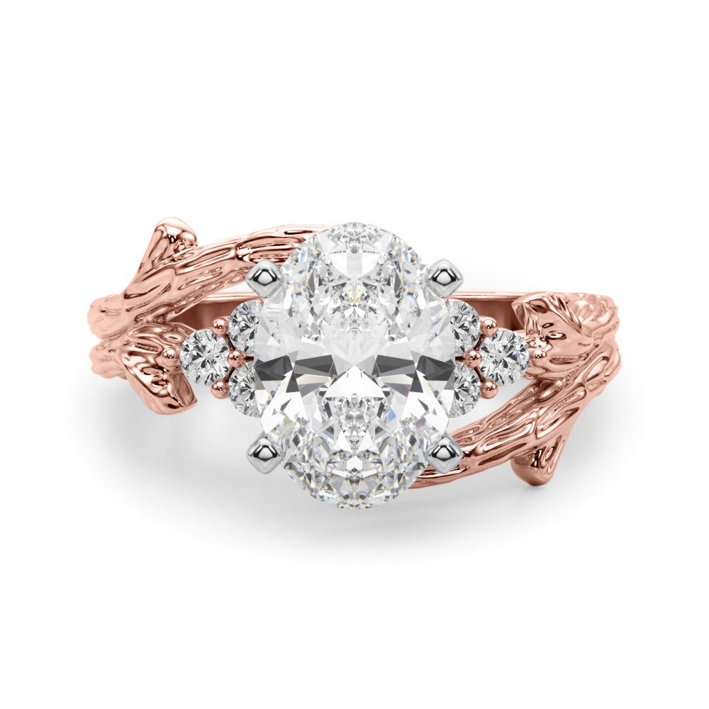 Cherished Center Round Diamond Engagement Ring â€” 10K/14K Gold & Platinum