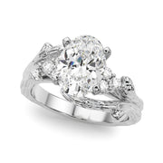 Cherished Center Round Diamond Engagement Ring â€” 10K/14K Gold & Platinum