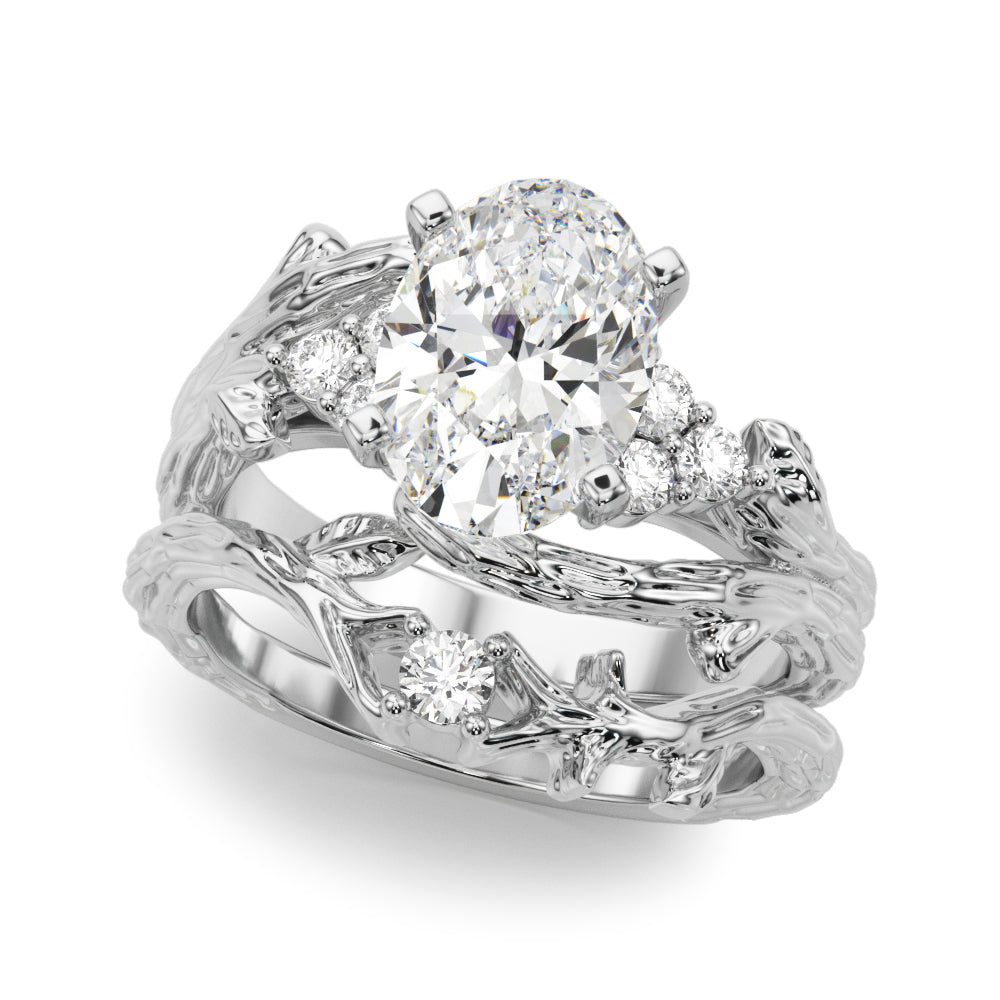 Cherished Center Round Diamond Engagement Ring â€” 10K/14K Gold & Platinum