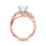 Cherished Center Round Diamond Engagement Ring â€” 10K/14K Gold & Platinum