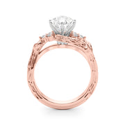 Cherished Center Round Diamond Engagement Ring â€” 10K/14K Gold & Platinum
