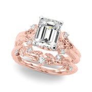 Majestic Sidestone Round Diamond Engagement Ring in 10K/14K gold and platinum with certified lab-grown or natural diamonds