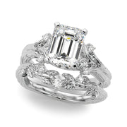 Majestic Sidestone Round Diamond Engagement Ring in 10K/14K gold and platinum with certified lab-grown or natural diamonds
