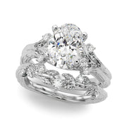 Majestic Sidestone Round Diamond Engagement Ring in 10K/14K gold and platinum with certified lab-grown or natural diamonds