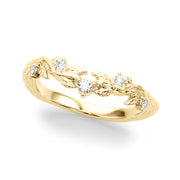 Nature Inspired Half Eternity Ring in Gold & Platinum