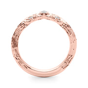 Nature Inspired Half Eternity Ring in Gold & Platinum